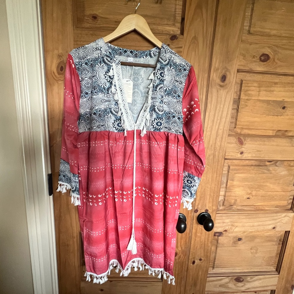 Beautiful red, white and blue dress!